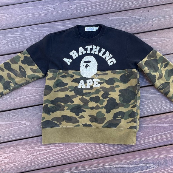 💥2xHP 💥 A bathing Ape Bape Camouflage Sweater - Picture 3 of 8